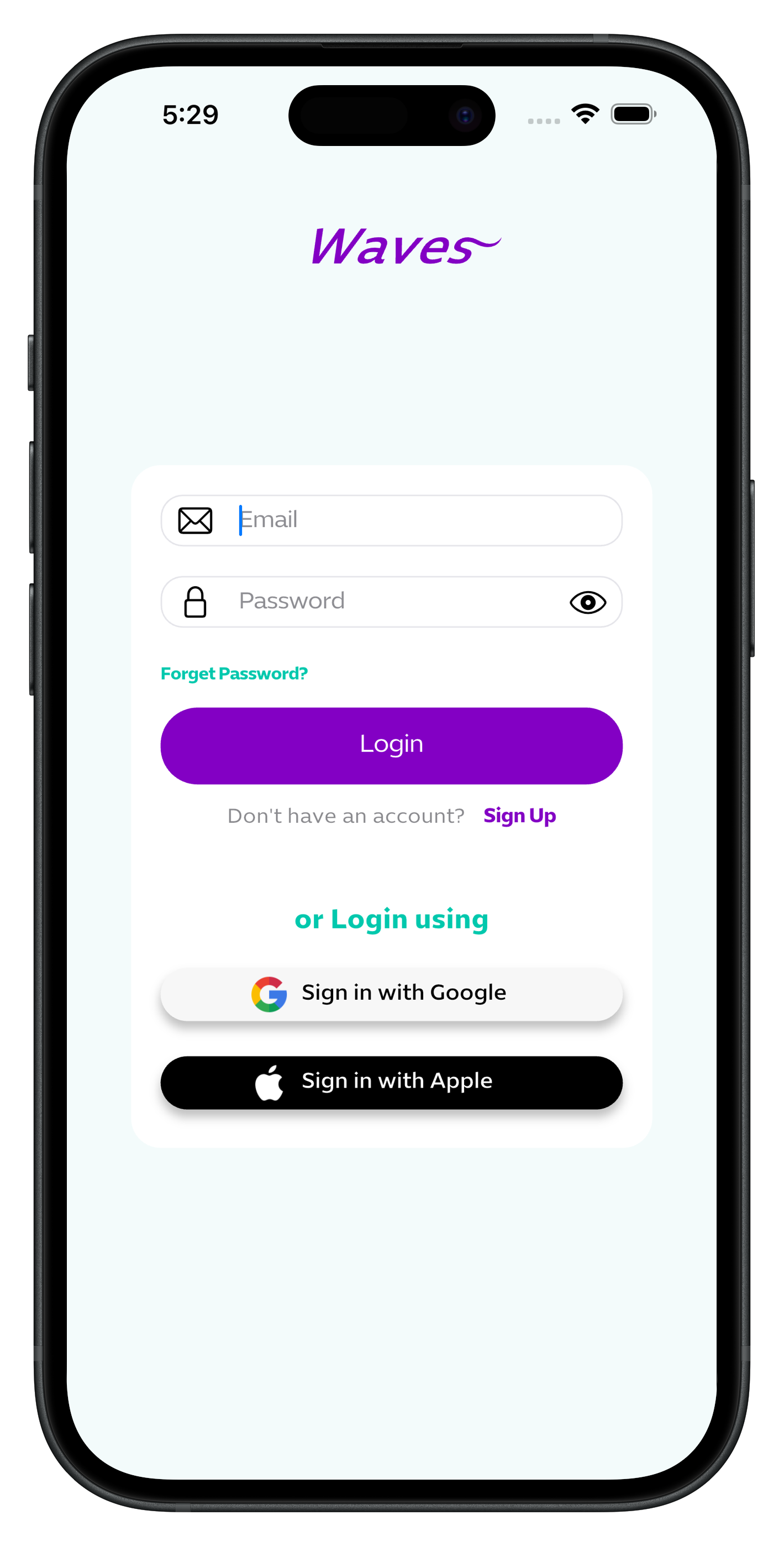 Waves App Sign Up